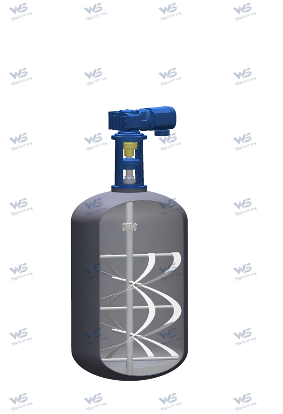 顶入式直交轴齿轮传动搅拌设备