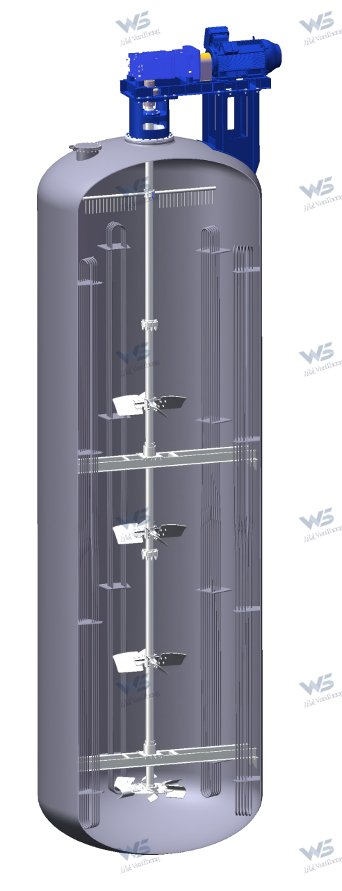 顶入式直交轴齿轮传动搅拌设备